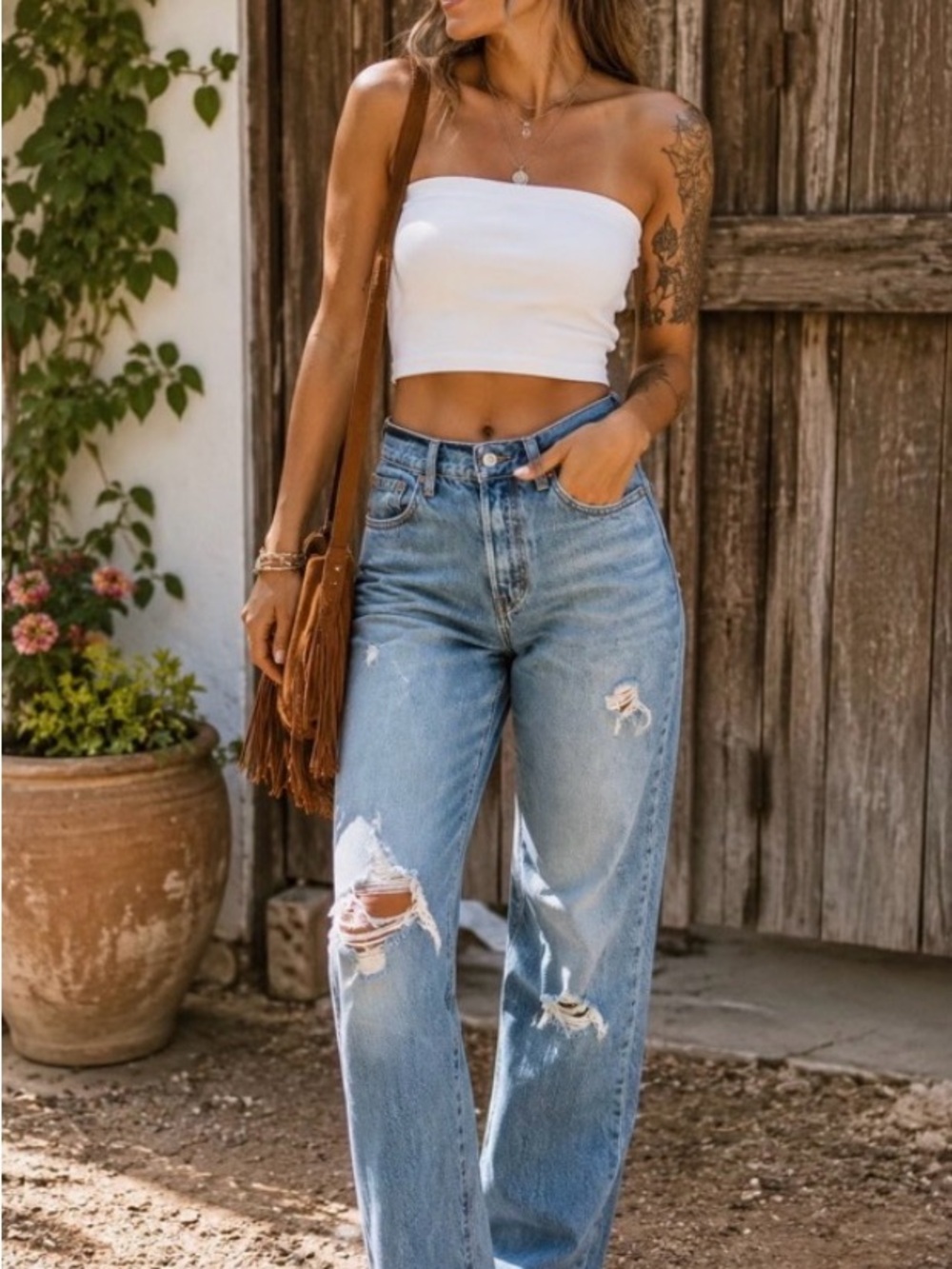 Levi's 501   Size - 27/30 button Light Blue High-Rise Distressed Straight Jeans